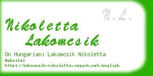 nikoletta lakomcsik business card